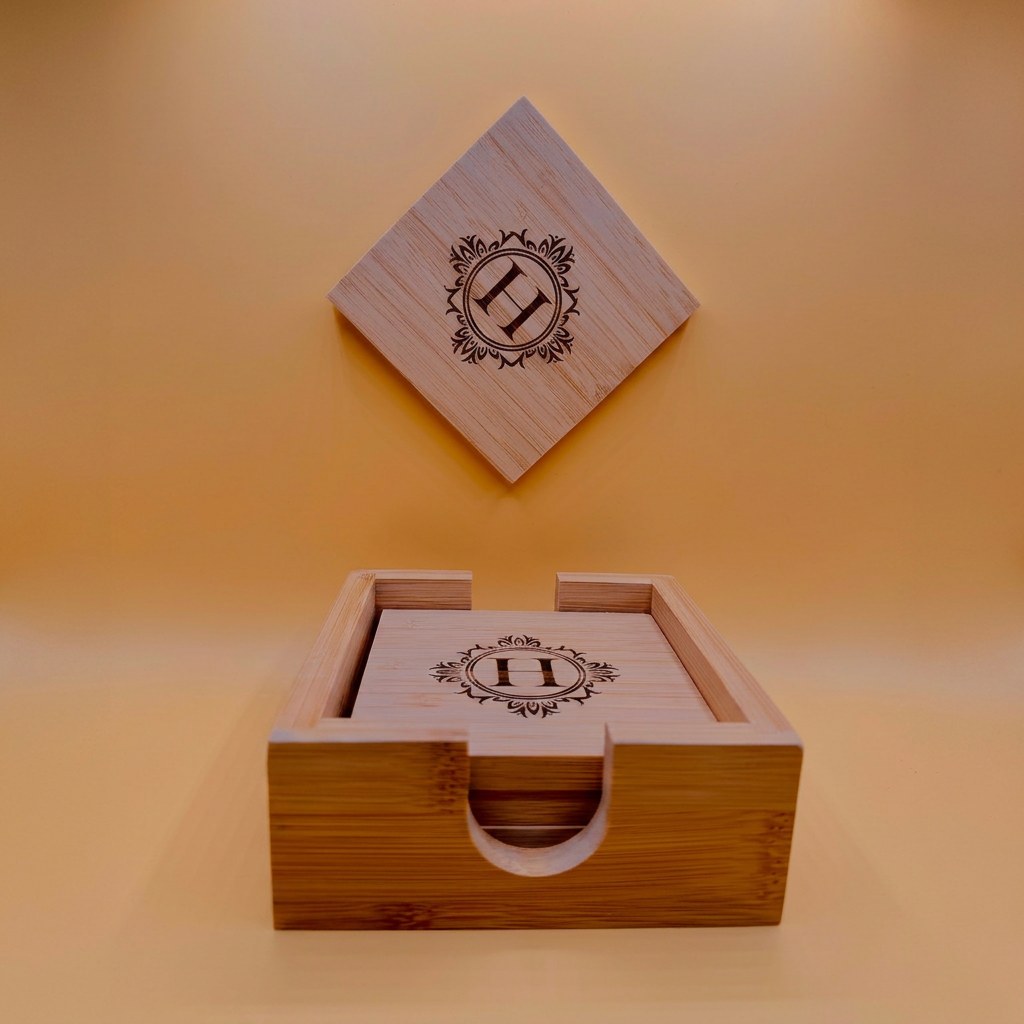 Bamboo Coaster Set (4)